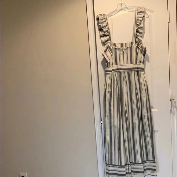 Ella Moss Jumpsuit Ophelia Striped Blue Jumpsuit Size Medium New - Picture 7 of 13
